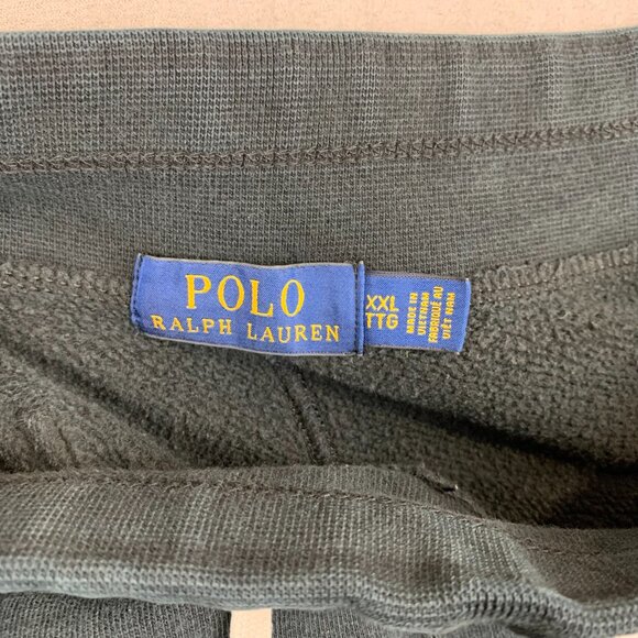 Ralph Lauren Polo Mens Sweatpants 2XL Black Fleece Joggers Drawstring Tapered - Picture 5 of 13
